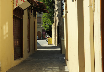 Image showing Narrow street in Rhodes