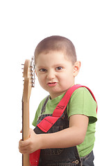 Image showing Little rock guitarist