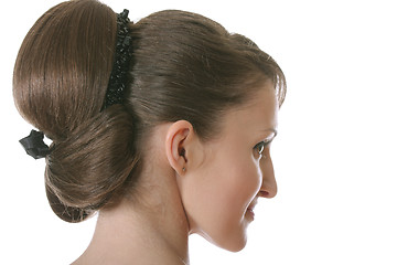 Image showing Backcombed girl sideview