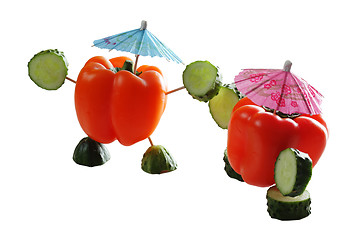 Image showing Two paprika personages