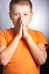 Image showing Boy in thoughts