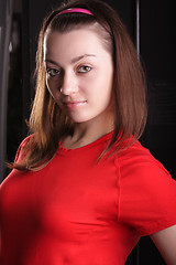 Image showing Girl in red shirt