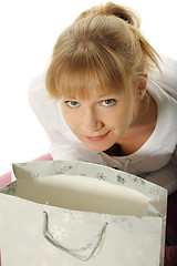 Image showing Girl with paper bag