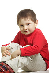 Image showing Sitting boy