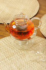 Image showing Teapot with tea