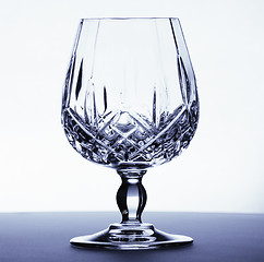 Image showing Cut glass goblet