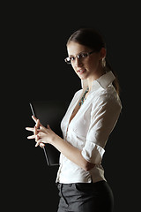 Image showing Businesswoman with folder