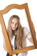 Image showing Girl in frame