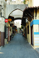 Image showing Old Rhodes town street