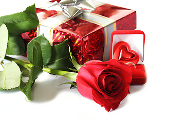 Image showing Rose and gifts