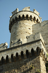 Image showing Round watchtower closeup