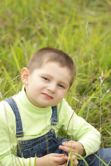 Image showing Boy in grass