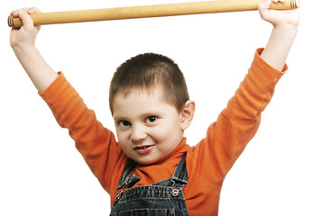 Image showing Boy with stick