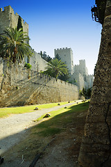 Image showing Path in Rhodes castle backyard