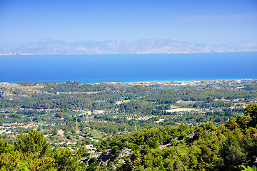 Image showing Rhodes view from hills