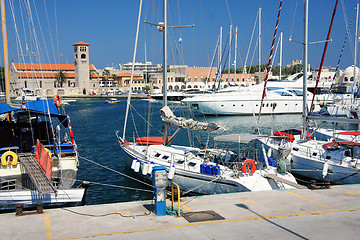 Image showing Old Rhodes market view