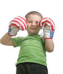 Image showing Little smiling boxer