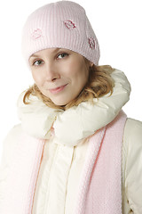 Image showing Smiling winter woman