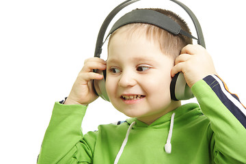 Image showing Enjoying music