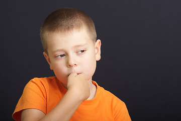 Image showing Nervous boy