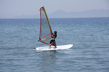 Image showing Boy on windsurf