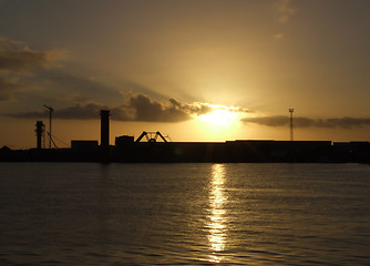 Image showing Industrial Sunset