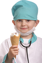 Image showing Doctor with ice-cream