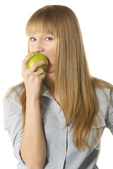 Image showing Tasty apple and blonde