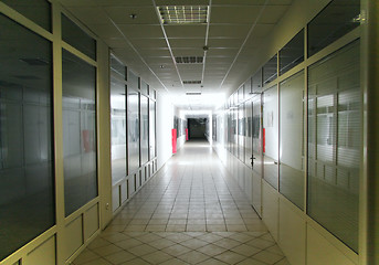 Image showing Brightly lit corridor
