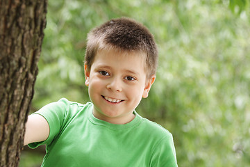 Image showing Smiling boy outdoor