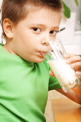 Image showing Drinking milk