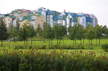 Image showing Colored residential building