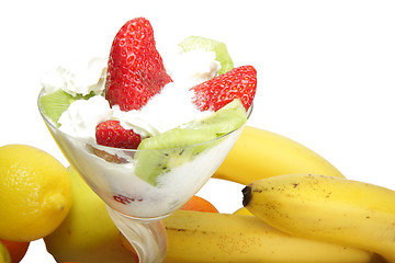 Image showing Strawberry kiwi and cream