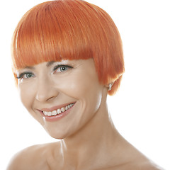 Image showing Smiling redhaired woman