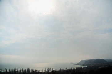Image showing Sun over Azov sea