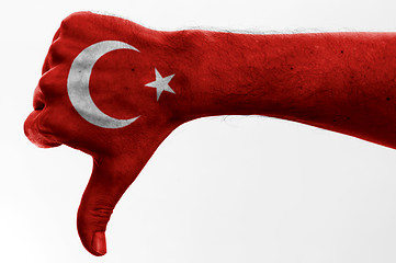 Image showing thumb down turkey