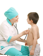 Image showing Boy and doctor