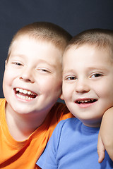 Image showing Happy brothers