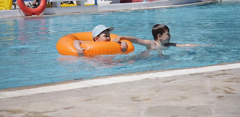 Image showing Boys in swimming pool
