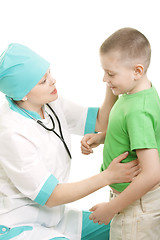 Image showing Boy and doctor