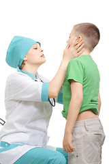 Image showing Boy at medical examination