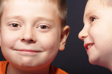 Image showing Two boy faces