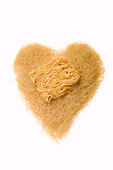 Image showing Noodles as heart