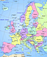 Image showing Map of europe continent