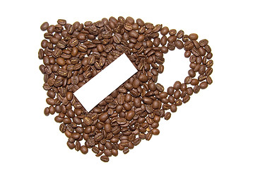 Image showing Coffee beans as cup 