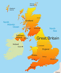 Image showing map of United Kingdom