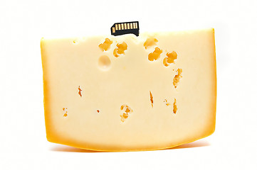Image showing Cheese with flash memory card