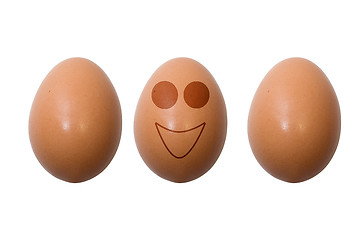 Image showing Funny eggs