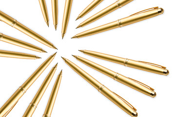 Image showing Gold pens