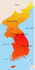 Image showing Korea map